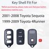 Key Fob Shell Case Replacement Fits for Toyota 4Runner Sequoia 1999 2000 2001 2002 2003 2004 2005 2006 2007 2008 2009 Keyless Entry Remote Control