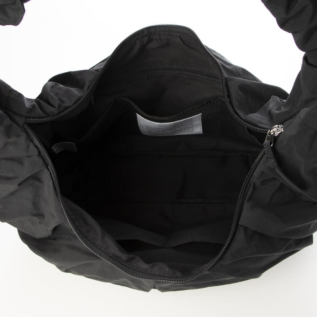 Maison Vert Raffinierte Ein-Schulter-Tasche, Leicht und mit mehreren Fächern, Groß, Schwarz (10)