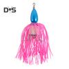 Leurre de pêche à jupe en silicone 6CM/37G avec hameçon Moustaches colorées Swimbait Appât artificiel Accessoires de pêche en eau salée et en eau douce Bar Doré Truite
