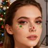 4pcs Christmas Face Tattoo Stickers Waterproof Bells Stars Ribbons Freckles Temporary Tattoo Stickers for Makeup Party Festival