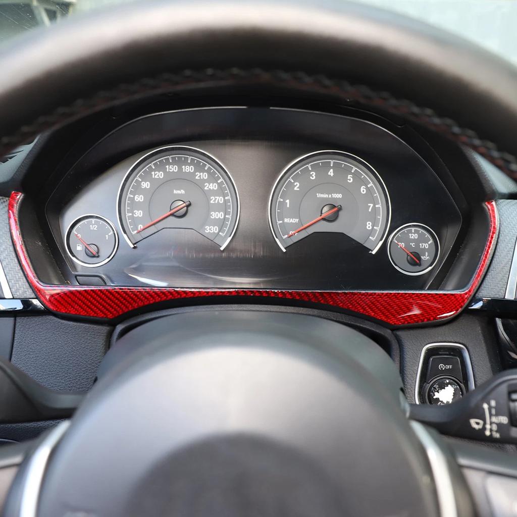 Weißes Kohlefaser Auto Armaturenbrett Verkleidung Panel Aufkleber Auto Zubehör Für BMW 3 4 Serie M3/M4 F30 F32 F80 F82 F83 2013-2019