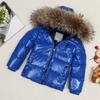 Winter New Style down Jacket for Boys and Girls, Korean Version, with Fox Fur Collar, Thickened, Mid-Length Children's Coat