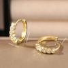 925 Silver Hoop Earrings for Women Simple Heart Zircon Circle Drop Punk Jewelry Party Gifts