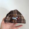 Exquisite Korean Plaid Bear Triangle Hair Clip for Women - 2025