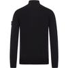 STONE ISLAND Solid Color Half-Zip Stand Collar Wool Knit Sweater Unisex Sweater Black K2S155100040S00A3V0029