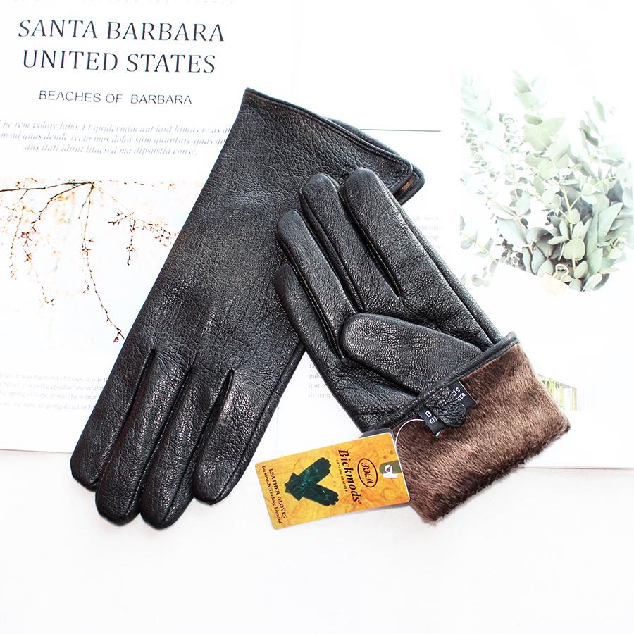 

Женские модные перчатки из козьей кожи, оленьей кожи, зернистой кожи, простого стиля, с вельветовой подкладкой, осенне-зимние, теплые, для езды на мотоцикле 9