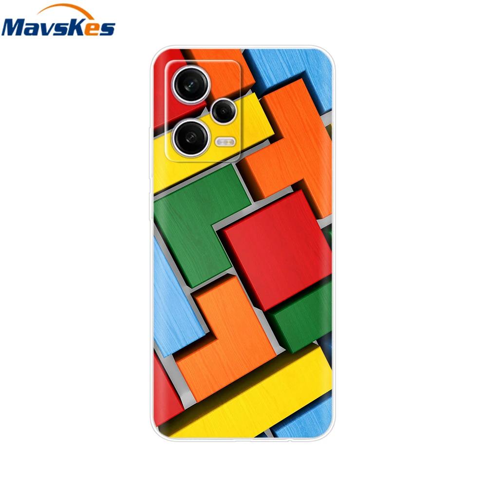 For Redmi Note 12 Pro Case Note12 Pro Cover Printed Silicone Phone Cover for Coque Xiaomi Redmi Note 12 Pro 5G Phone Case Funda
