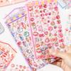 NEW Cute 3D Embossed Stickers Ice Cream Turtle Strawberry Apple Material for Phone DIY Scrapbooking Journaling Craft Supplies