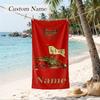 Arsenal Custom Name Printed Beach Towel Personalized Soft Towel For Swimming Beach Travel