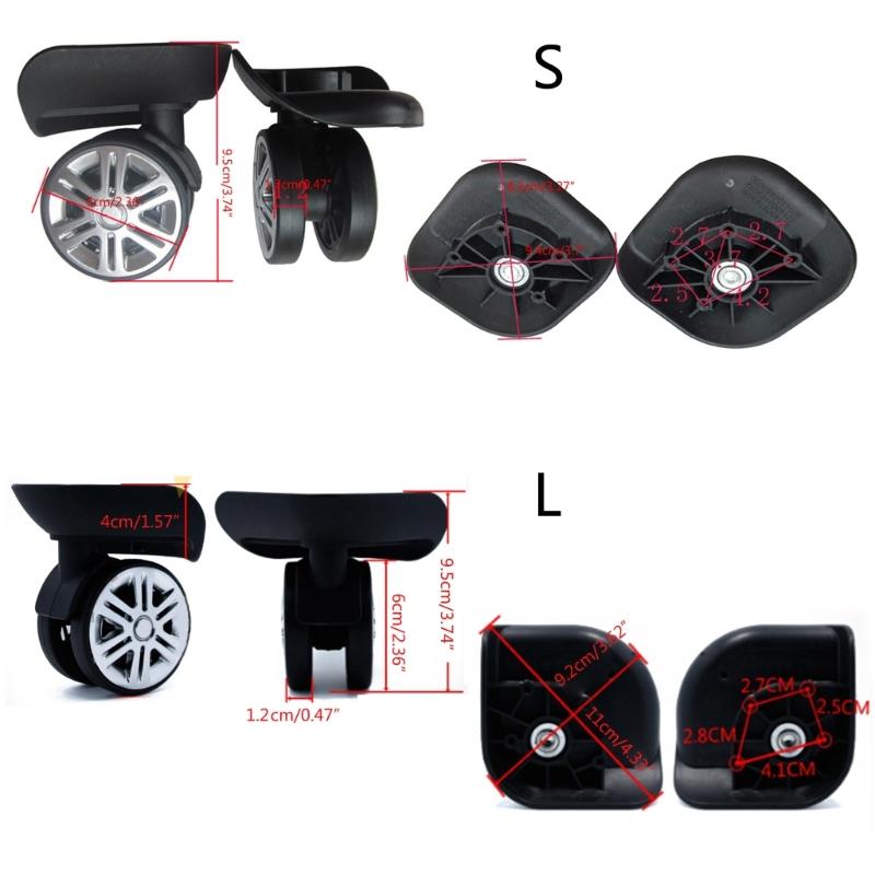 Trolley-Gepäckräder, Gepäck-Schwenkräder für links und rechts, DIY-Koffer-Ersatzteile für die meisten Koffer