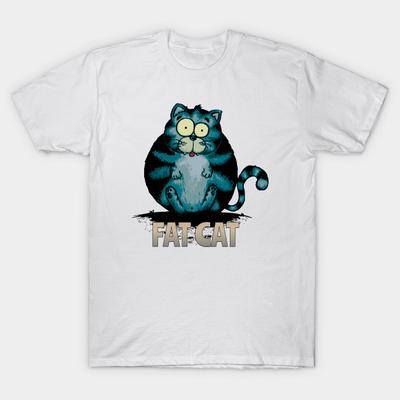 T Shirt Women Fat Cat Harajuku Print Kawaii Tshirt Summer Short Sleeve Female T-Shirt Top Tee