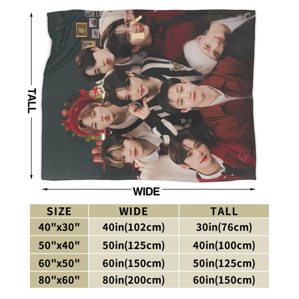 S-StrayKids Blanket Quality Super Soft K-pop Boys Group Throw Blanket Winter Children Living Room Pattern Bedspread