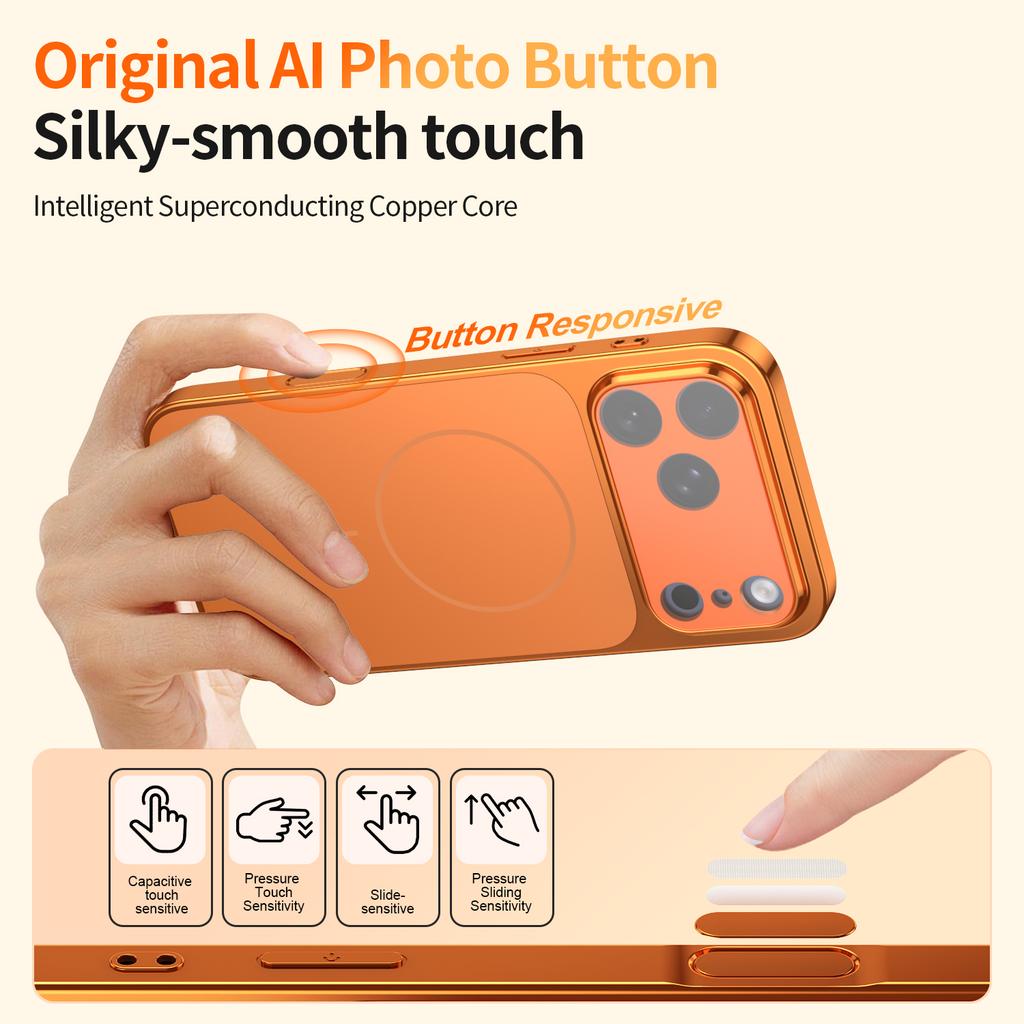 Luxusbeschichtung AG Matt Großes Fenster Kameraschutz Für Magsafe für iPhone 17 16 15 14 13 12 Pro Max 17Pro Magnetische Handyhülle