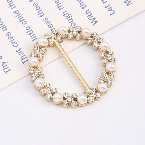 4 peças de botões de canto de roupas com nós redondos em forma de círculo falso pérola strass decoração cachecol anel