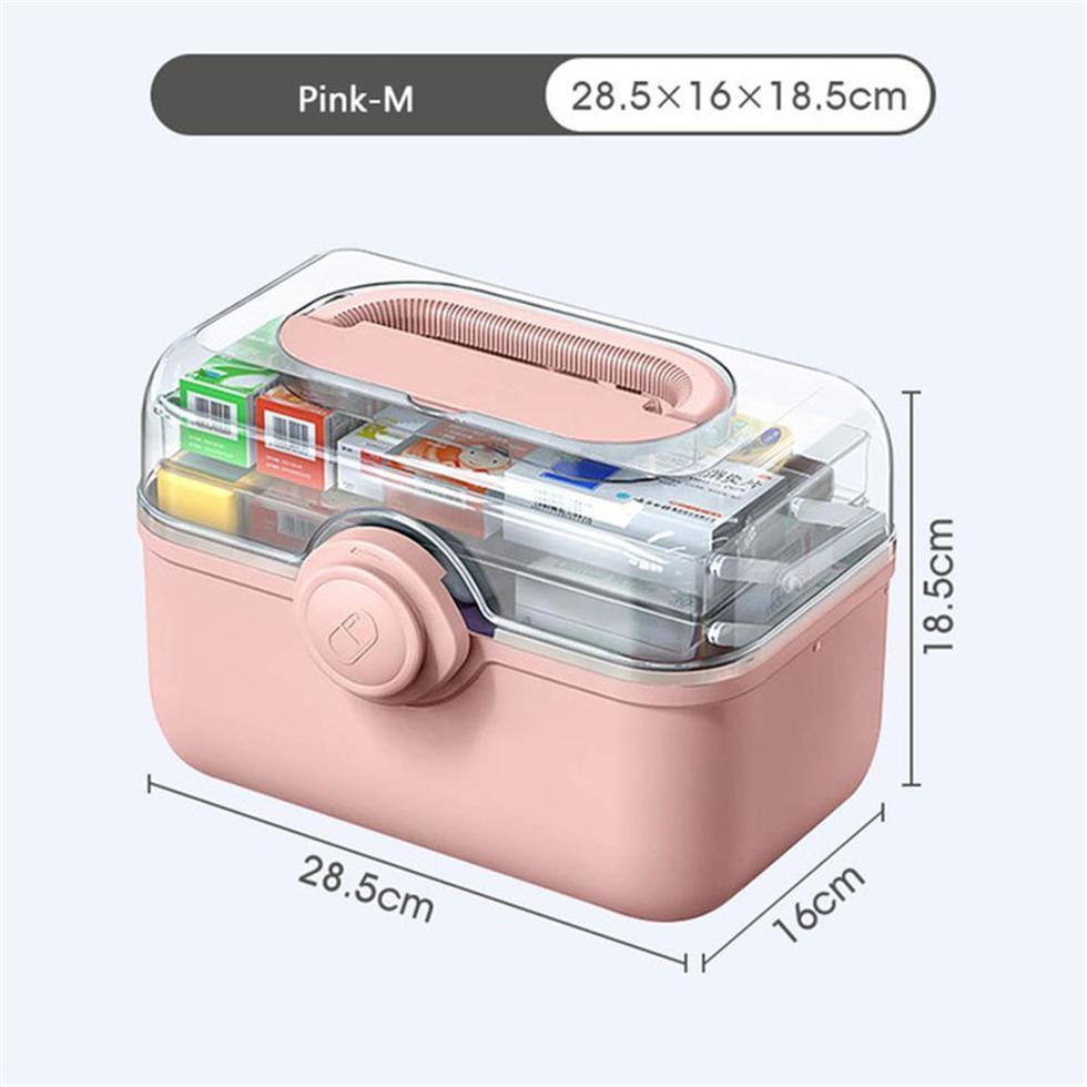 Scatola portaoggetti portatile per medicinali di grande capacà