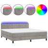 VidaXL Sommier à Lattes de Lit avec Matelas et LED, Lit Rembourré, Lit Double, Lit Adulte de Chambre à Coucher Intérieur, 3134417