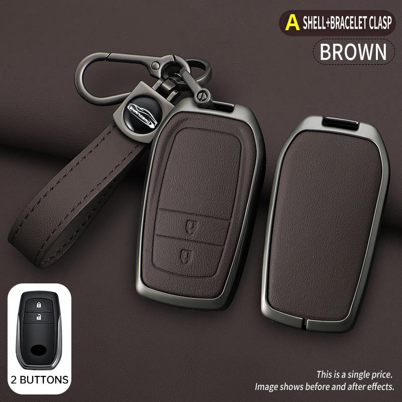 2 3 4 5 6 Buttons Car Key Case Cover For Toyota Gr Sport C-Hr Gazoo Rav4 Racing Mirai Avensis Zinc Alloy Keychain Accessories