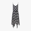 MO&Co. Asymmetrical Crepe Slip Dress with Belt