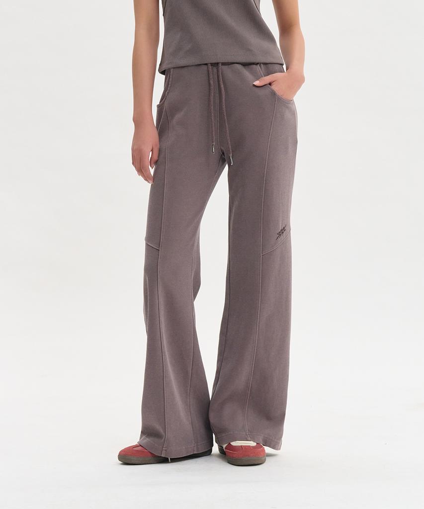 NINEZ Pigment Washed Semi-Bootcut Pants (2 Colors)