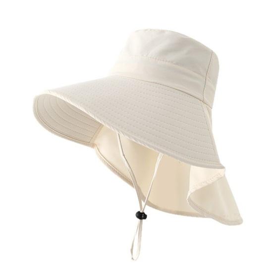Large Brim Bucket Hat, Outdoor UPF 50+ UV Sun Protection Hat, Waterproof Breathable Face Neck Flap Cover Folding Sun Hat for Men, Women
