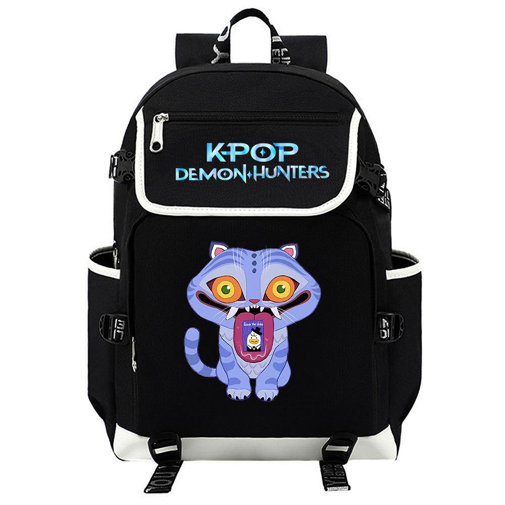 Trend Kpop Anime Cartoon Printed Backpack Lightweight Large Capacity Casual Student School Bag