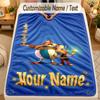Flannel BlanketAsterix & Obelix Custom Name Text Personalized Soft Warm Throw Blanket Home Decor Gift