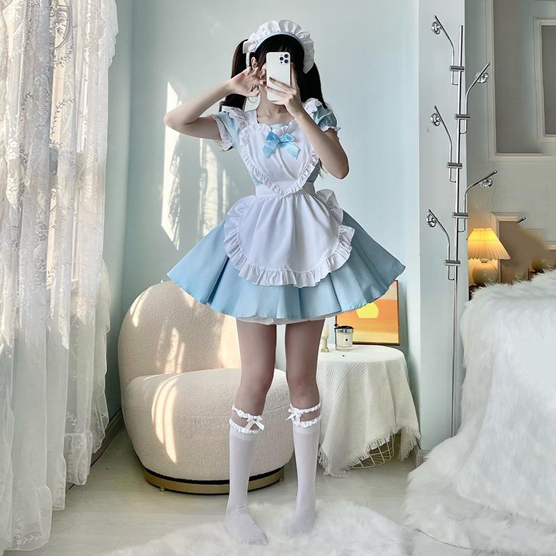 Pink and blue maid outfit Japanese Alice cute soft girl Lolita Lolita maid skirt ladies boss dress
