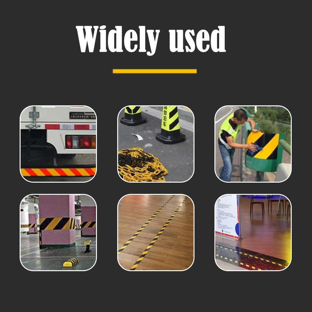 High-Visibility Warning Tape Peel-And-Stick Weather-Resistant Adhesive Reflective Film Traffic Reflective Signs for Road Safety