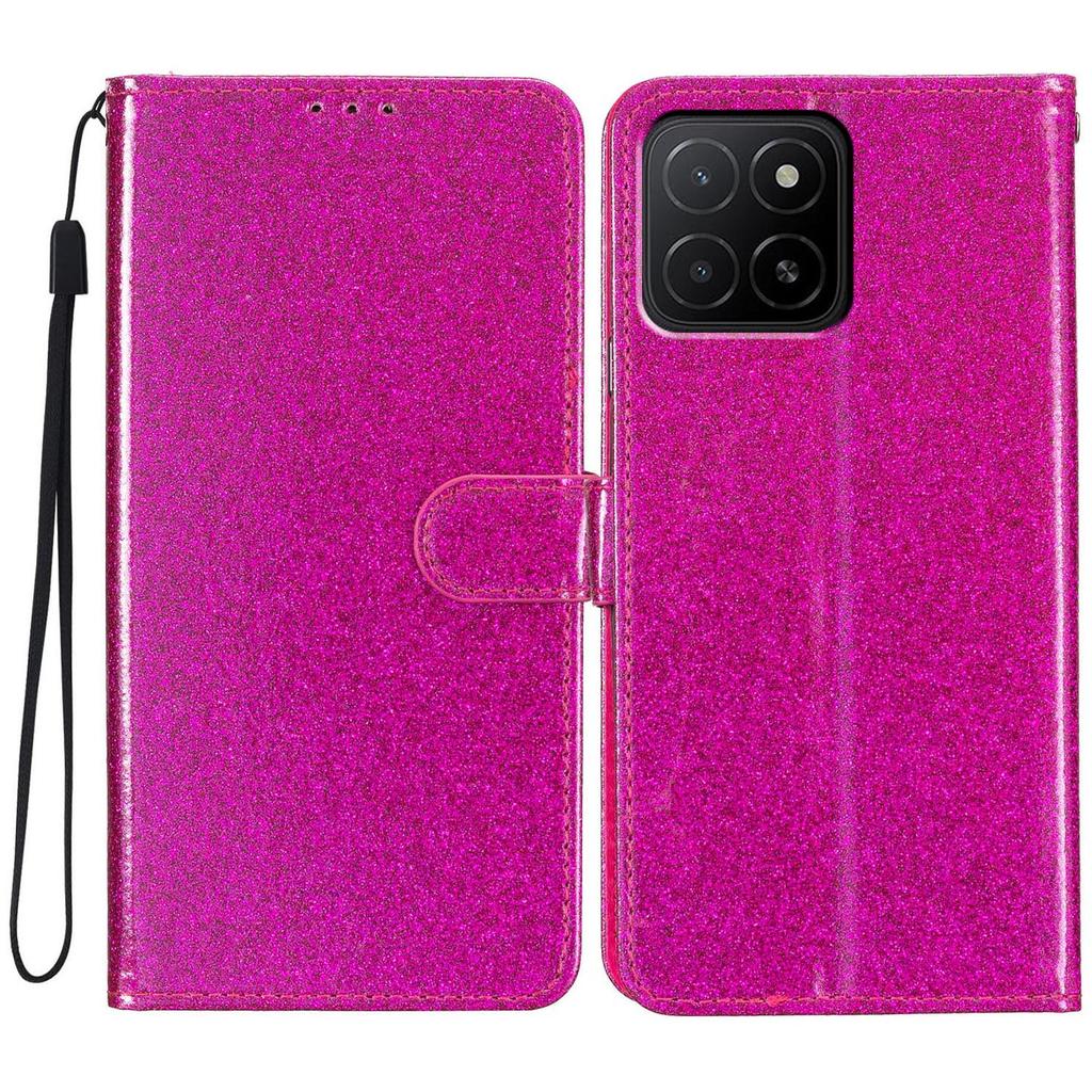 Für Honor X5b Plus/X5b Brieftasche Glitzer Kratzfest Leder Handyhülle Ständer