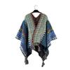Chal Étnico para Mujer con Borlas - Atuendo de Viaje a la Moda para Primavera y Otoño
