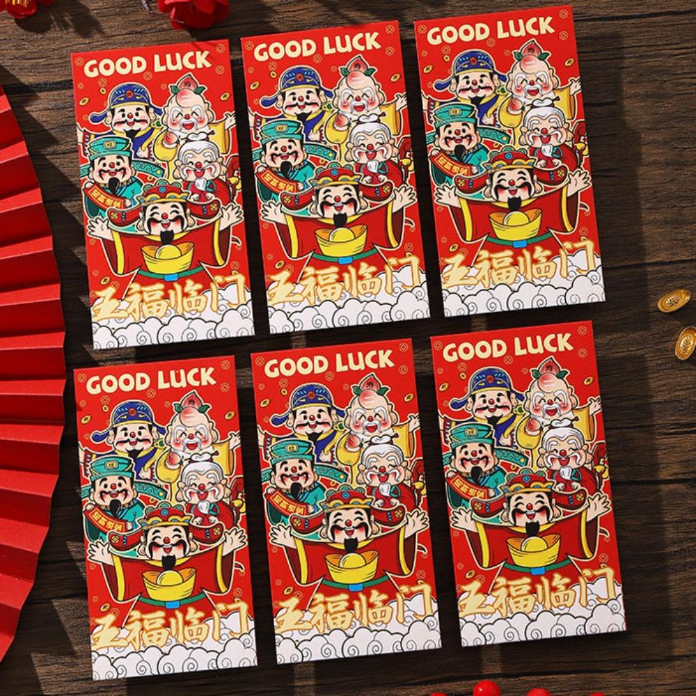 Rectangular Lucky Money Bag Solid Red Packet Chinese New Year Red Envelope  Kids