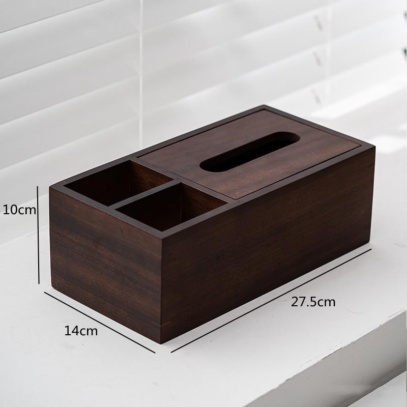 Luxury Walnut Tissue Box, Napkin Holder, Rectangular Storage Rack, Living Room Remote Control Storage Box, Kitchen Supplies
