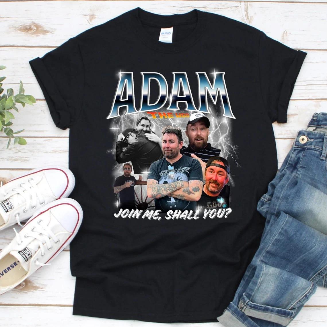 Adam The Woo ATW 100% Cotton T-shirt Mens Tees Top Retro Travel Vlogger Fan Tee L