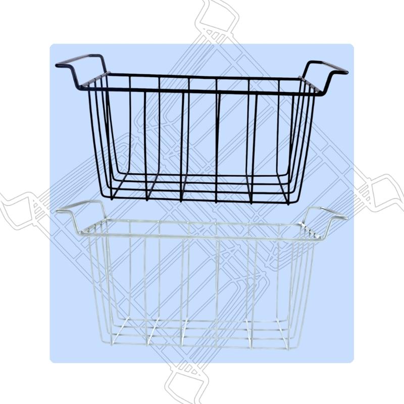 Pack of 2 Sturdy Freezer Baskets Metal Wire Storage Organizers For Refrigerator Fridge With Ventilated Designs
