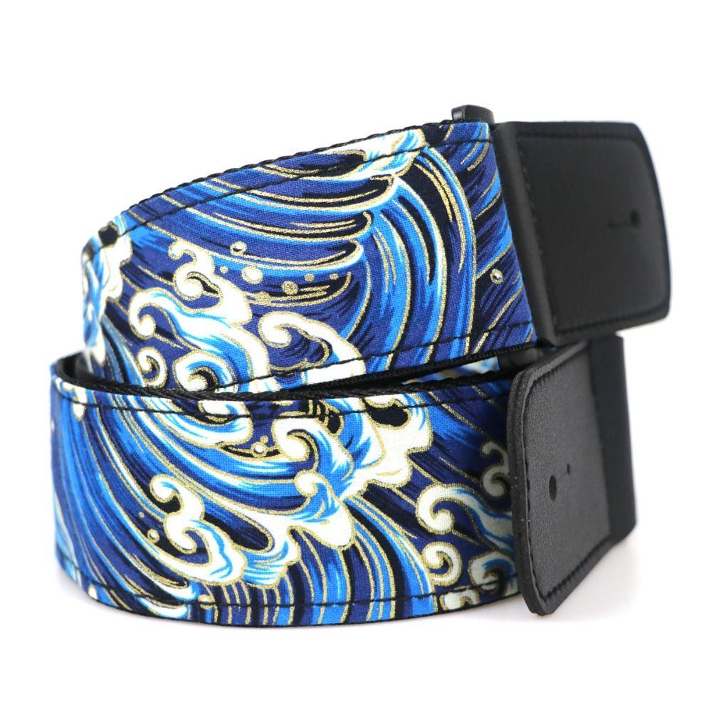 Cherry Blossom Electric Guitar Belts Embroidered Print Guitar Shoulder Belt Guitar Strap  Ukulele