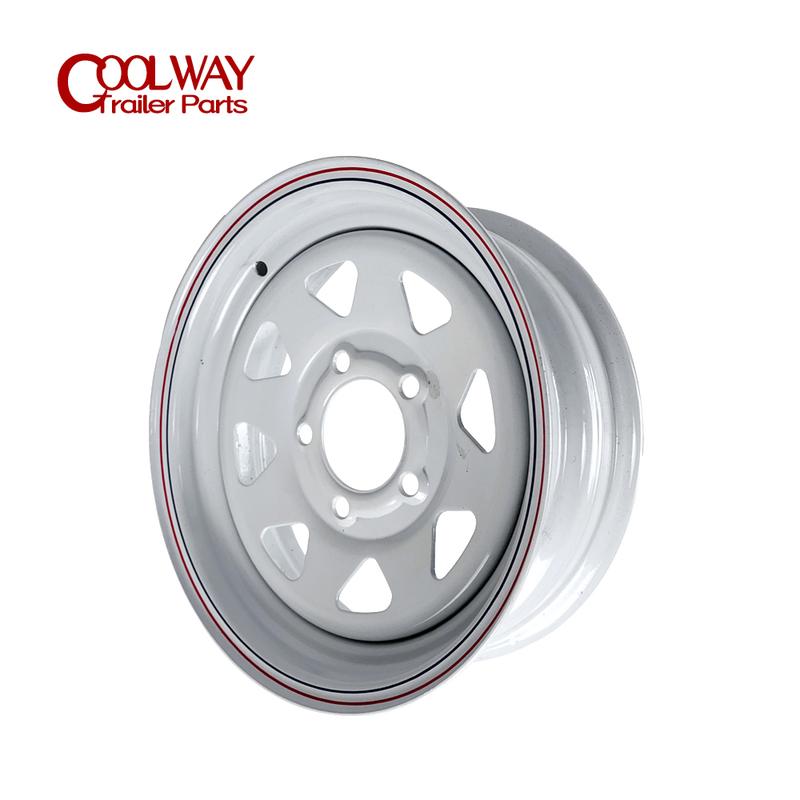 13 Zoll X 4,5J Weiße Speichen Anhängerfelge 4-100 und 5-114.3 Auto-Schraubenkreis Wohnwagen Boot RV Teile Zubehör