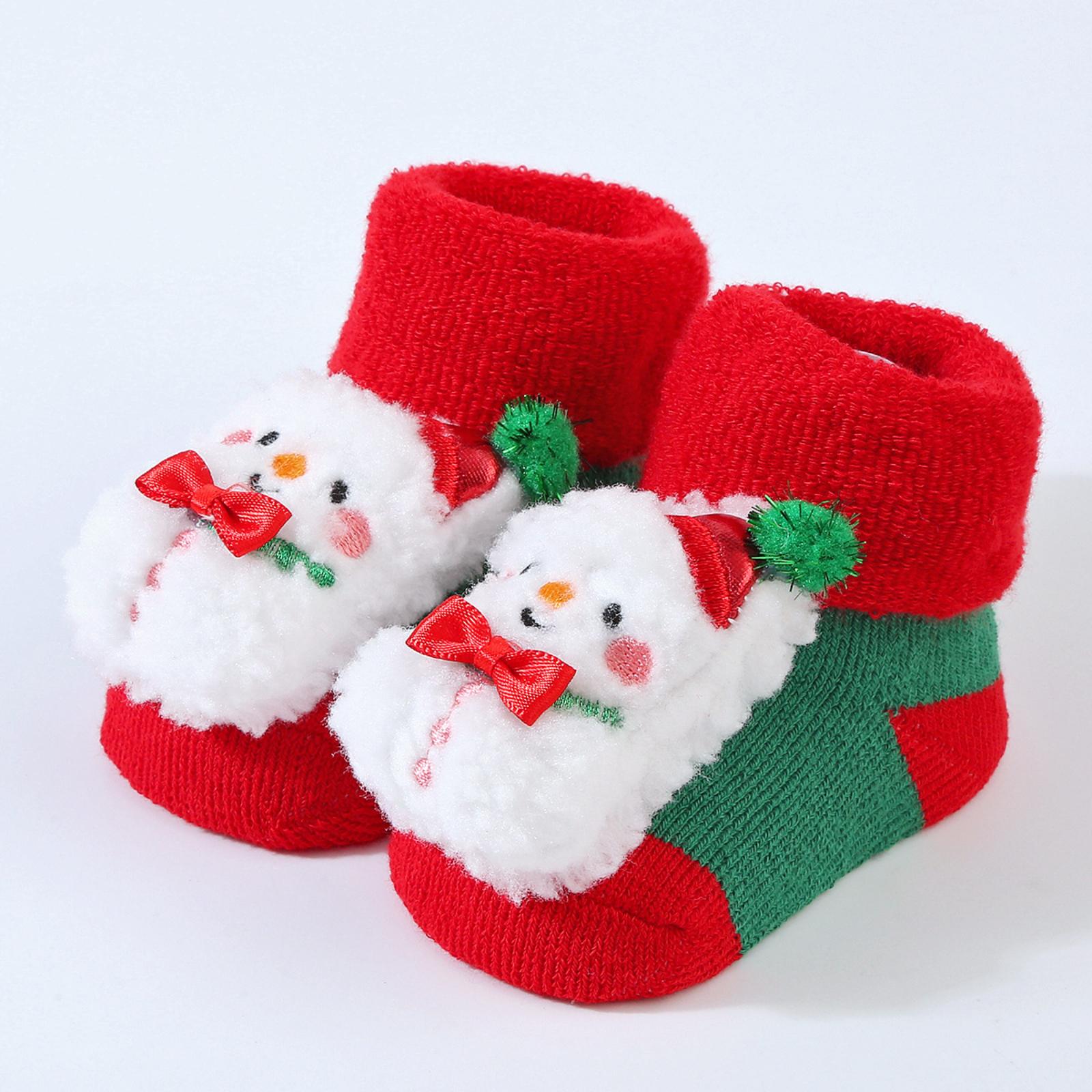Christmas Socks Thick Warm Baby Socks Winter Cotton Socks One Size