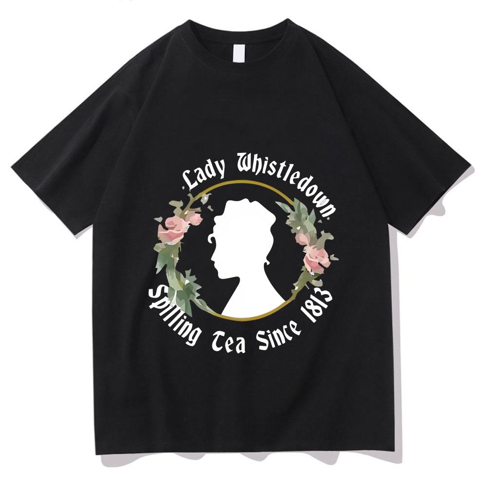 

Футболка TV Lady Whistledown с коротким рукавом, гранж, удобная, с графическим принтом, высококачественная, Ropa Mujer, панк-топы 4XL