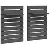 VidaXL Étagères de chevet murales 2 pcs Gris Bois de pin massif 824770