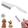 Pet Tear Stain Flea Comb Fine Tooth Stainless Steel Grooming Comb For Dogs Cats Eye Face Hair Debris Removal