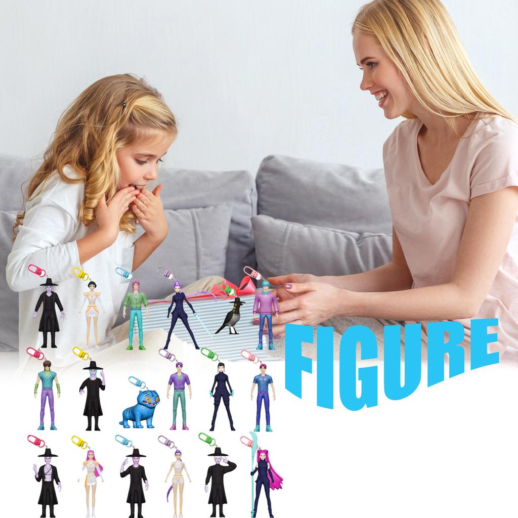 Non-movable Doll Collection Version Scale Doll Desktop Keychain