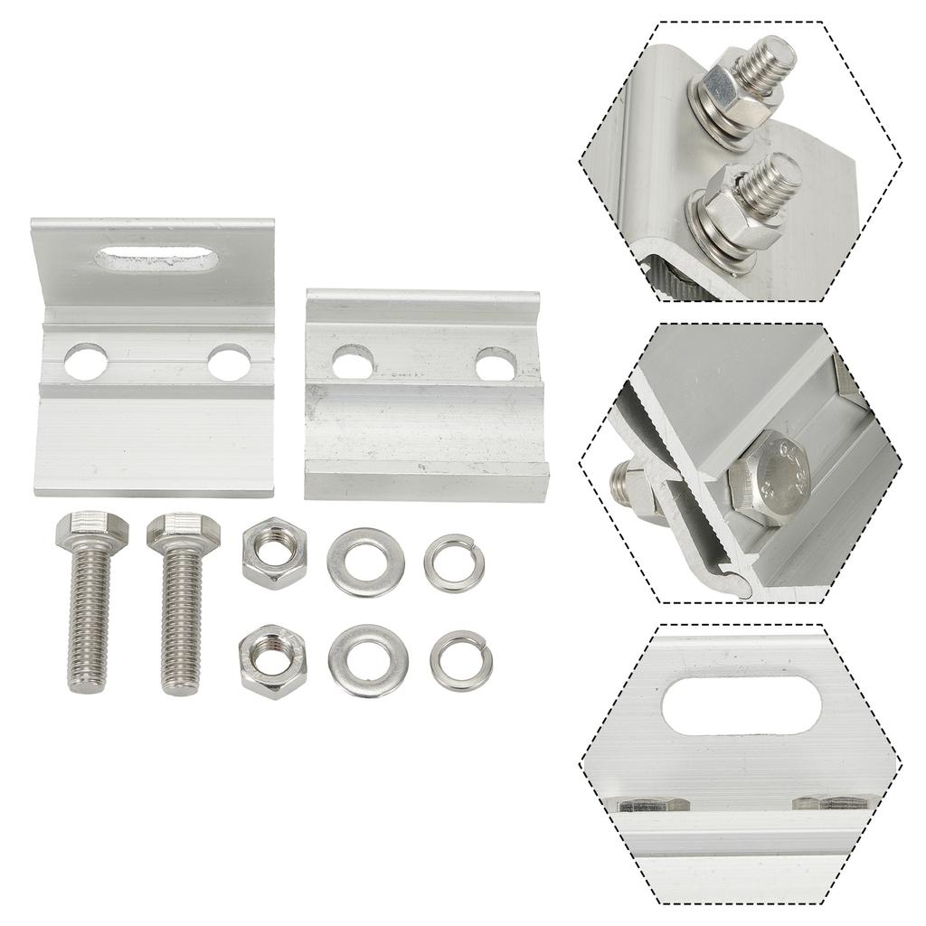 1pc PVSolar Panel Bracket Roof Standing Seam Clamp Aluminum Alloy Photovoltaic Panel Mounting Fixing Clamps Solar Power Parts