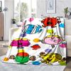 Mr. Men and Little Miss Theme Printed Blanket - Perfect for Couch, Bed, Travel & Outdoor Use | Machine Washable, Cozy & Durable.