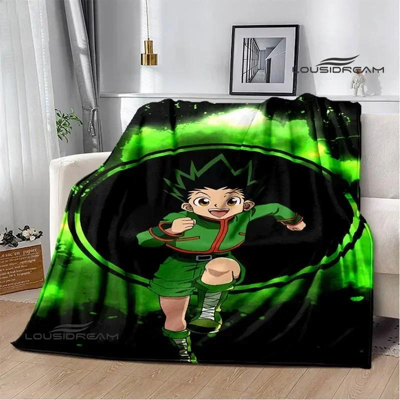 HUNTER×HUNTER Cartoon Printed blankets Picnic blanket Flange Warm blanket Home travel blankets bed linings birthday gift