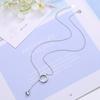925 Sterling Silver Circle Little Bell Pendant Necklace Silver Clavicle Chain Necklace For Women Jewelry