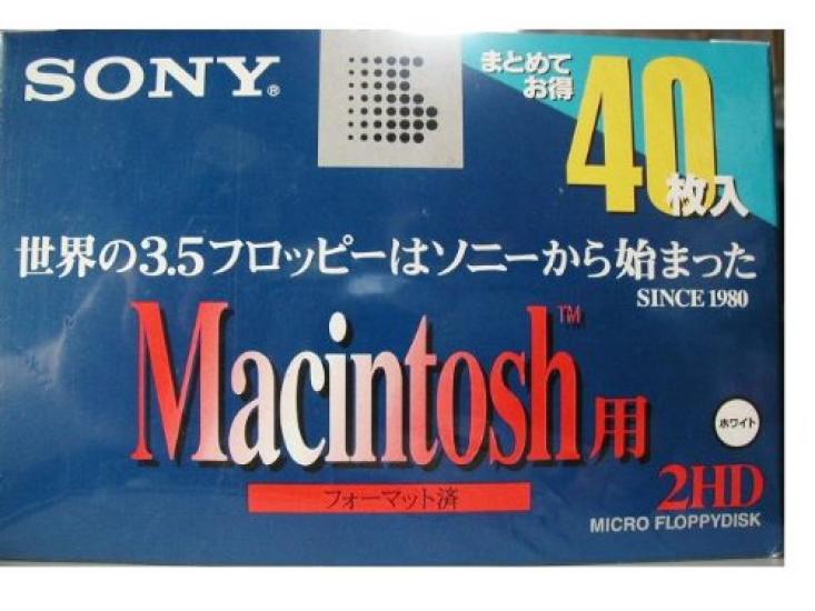 Sony Macintosh Formatted 2HD 40 Sheets At Once Type Floppy 40MF2HDGEMC 3.5 (white)