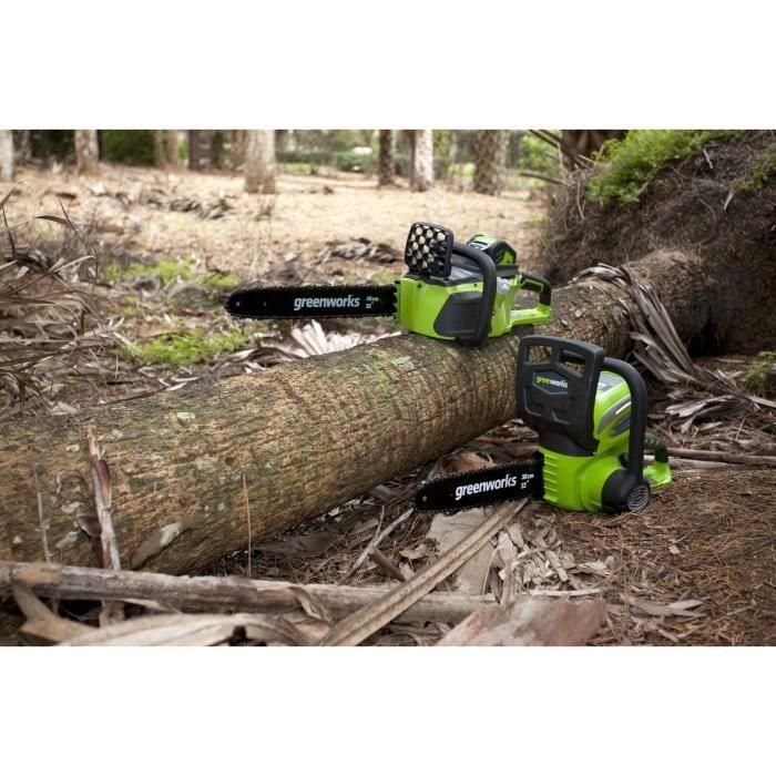 Tronçonneuse Électrique GREENWORKS G40CS30 - 40V - 30 Cm - Chaîne Oregon - Légère Et Sans-fil