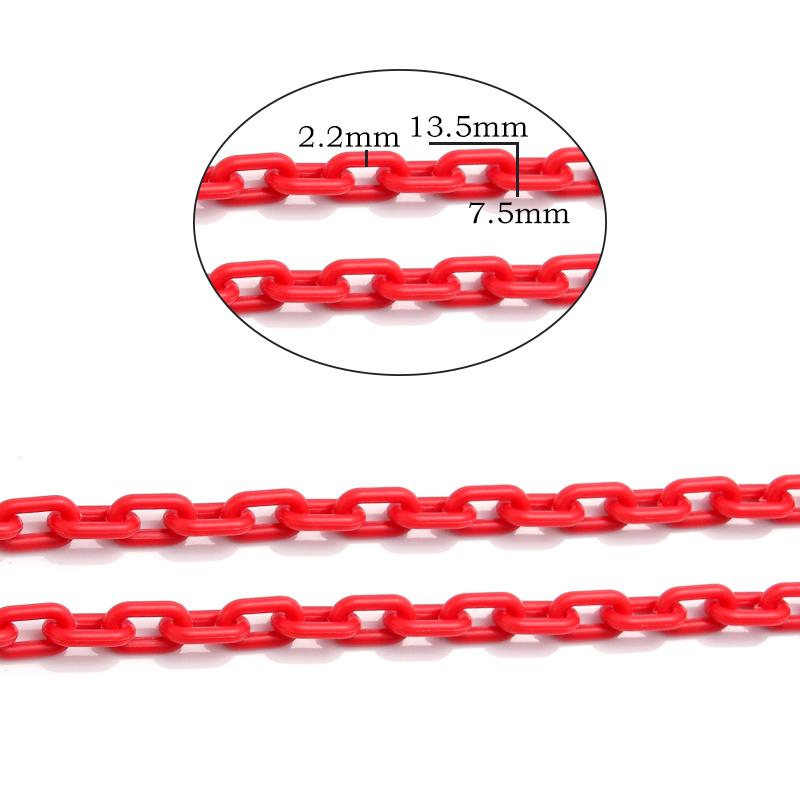 10Pcs/Lot 0.5m Colorful Acrylic Link Chain Keychains for Decoration Making Accessories DIY Necklace Bracelet Phone Chain Supply