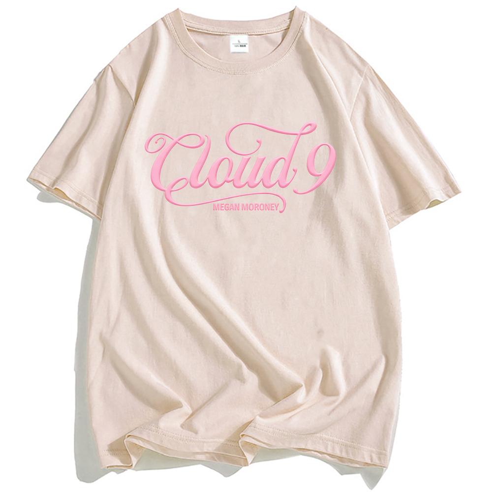 Cloud 9 Pink T-shirt Megan Moroney Singer Design Print Tshirts Unisex Streetwear Short 100%Cotton Summer Male Tees funny Graphic shirts Couple outfits