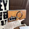For Samsung Galaxy Z Fold7 5G Magnetic Case Calf Texture PU + TPU Folding Phone Cover